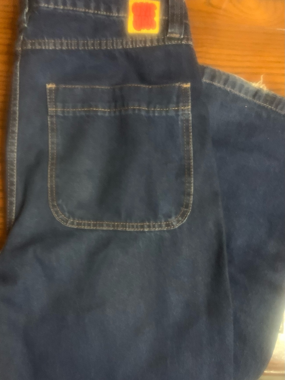 Empyre Relaxed Fit Navy Blue Jeans with Patch Detail